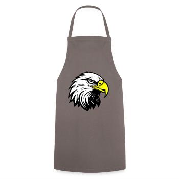 Eagle Head - Cooking Apron - grey - Front - AI Model Male 185 dark (185cm)