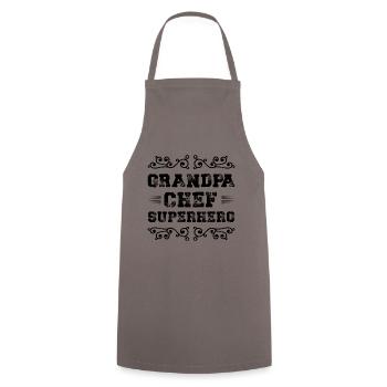 Grand-père Super-héros - Tablier de cuisine - gris - Devant - AI Model Male 185 dark (185cm)