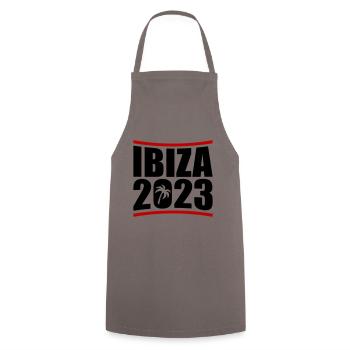Ibiza 2023 - Kochschürze - Grau - Vorne - AI Model Male 185 dark (185cm)
