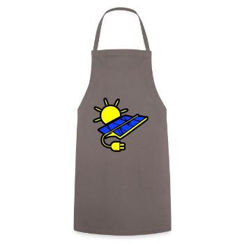 Énergie solaire du système photovoltaïque - Tablier de cuisine - gris - Devant - AI Model Male 185 dark (185cm)