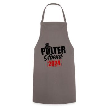 Polterabend 2024 - Kochschürze - Grau - Vorne - AI Model Male 185 dark (185cm)