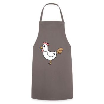 Coq Comic Animal - Tablier de cuisine - gris - Devant - AI Model Male 185 dark (185cm)