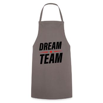 Dream Team - Kochschürze - Grau - Vorne - AI Model Male 185 dark (185cm)