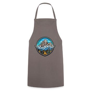 Mountains Symbol Mountaineering - Cooking Apron - grey - Front - AI Model Male 185 dark (185cm)