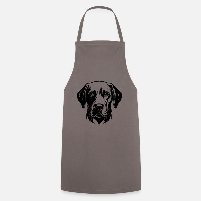 Labrador Hund Kopf - Kochschürze - Grau
