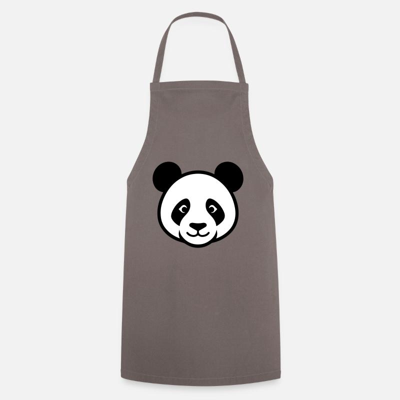 Panda Kopf - Kochschürze - Grau