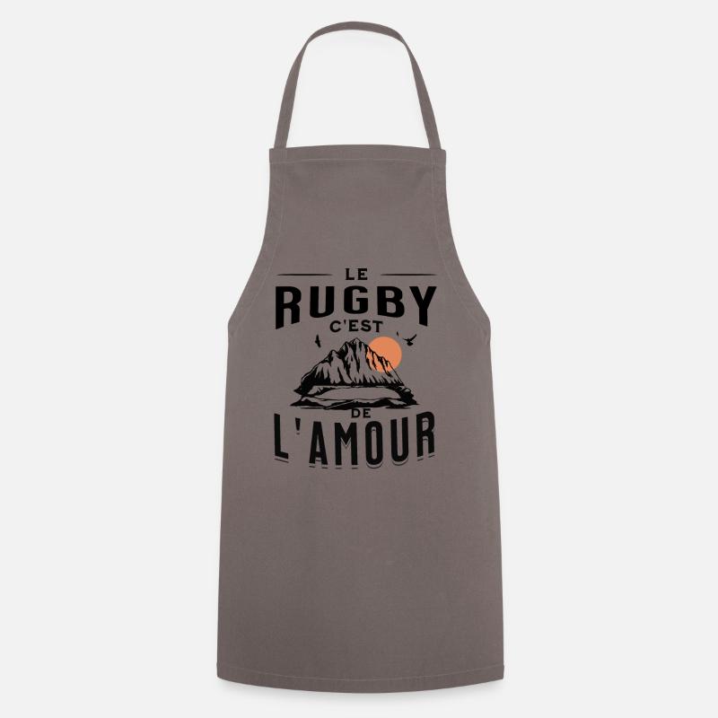 Le rugby c'est de l'Amour - Tablier de cuisine - gris