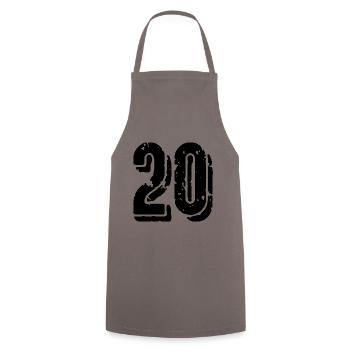 20 number jersey - Cooking Apron - grey - Front - AI Model Male 185 dark (185cm)