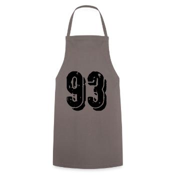 93 number jersey - Cooking Apron - grey - Front - AI Model Male 185 dark (185cm)