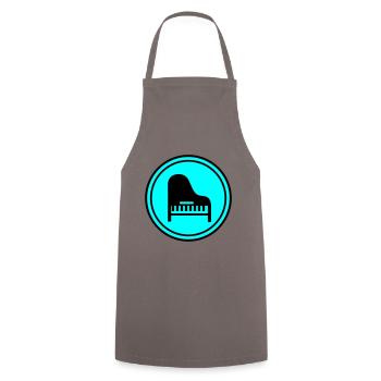 Musique pour piano - Tablier de cuisine - gris - Devant - AI Model Male 185 dark (185cm)
