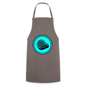 Meat steak symbol - Cooking Apron - grey - Front - AI Model Male 185 dark (185cm)