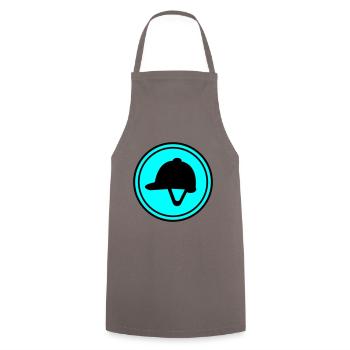 Icône du chapeau équestre - Tablier de cuisine - gris - Devant - AI Model Male 185 dark (185cm)
