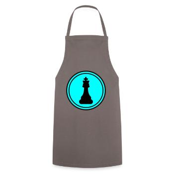 Chess piece King - Cooking Apron - grey - Front - AI Model Male 185 dark (185cm)