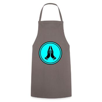 Hands symbol - Cooking Apron - grey - Front - AI Model Male 185 dark (185cm)