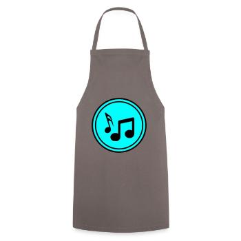 Musiknoten zeichen - Kochschürze - Grau - Vorne - AI Model Male 185 dark (185cm)