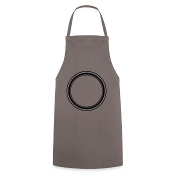 Kreis Design - Kochschürze - Grau - Vorne - AI Model Male 185 dark (185cm)