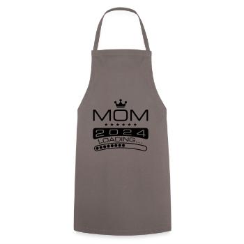 Mama 2024 Loading Mom - Kochschürze - Grau - Vorne - AI Model Male 185 dark (185cm)