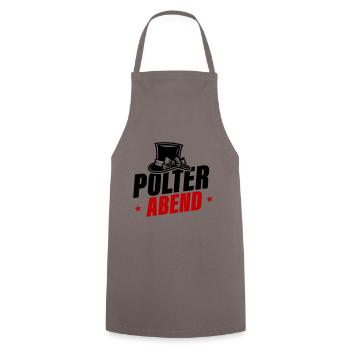 Polterabend 2024 - Kochschürze - Grau - Vorne - AI Model Male 185 dark (185cm)
