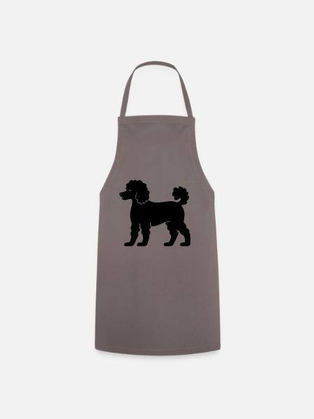 Poodle Hund - Kochschürze - Grau