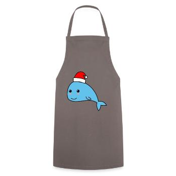 Whales Comic Christmas Xmas - Cooking Apron - grey - Front - AI Model Male 185 dark (185cm)