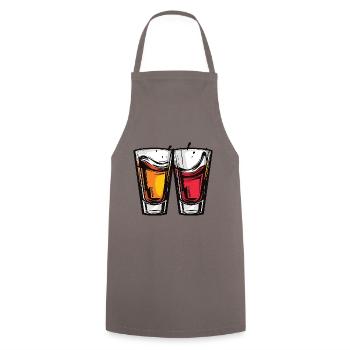 Tequila Glass Cheers Party - Tablier de cuisine - gris - Devant - AI Model Male 185 dark (185cm)