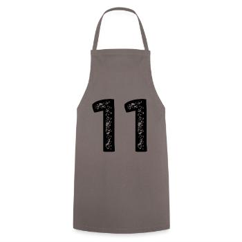 11 Zahl Trikot - Kochschürze - Grau - Vorne - AI Model Male 185 dark (185cm)