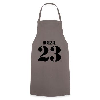 Ibiza 23 - Cooking Apron - grey - Front - AI Model Male 185 dark (185cm)