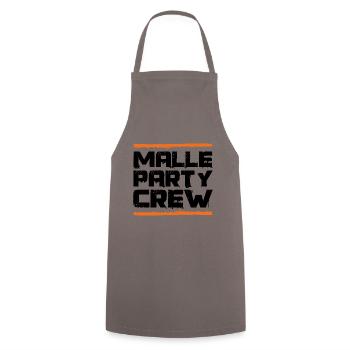 Malle Party Crew - Kochschürze - Grau - Vorne - AI Model Male 185 dark (185cm)