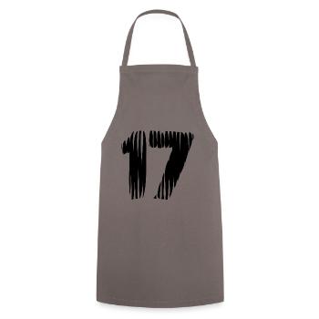 17 Zahl Trikot - Kochschürze - Grau - Vorne - AI Model Male 185 dark (185cm)