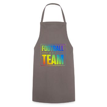 Équipe de football - Tablier de cuisine - gris - Devant - AI Model Male 185 dark (185cm)