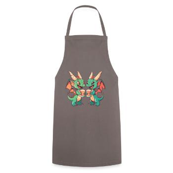 Fête drôle de bière de dragon - Tablier de cuisine - gris - Devant - AI Model Male 185 dark (185cm)