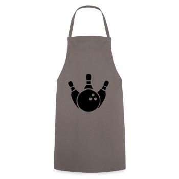 Kegeln Kegel Icon - Kochschürze - Grau - Vorne - AI Model Male 185 dark (185cm)