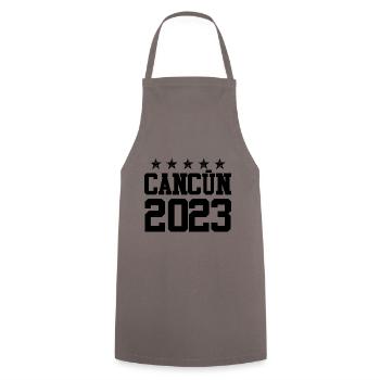 Cancun 2023 - Tablier de cuisine - gris - Devant - AI Model Male 185 dark (185cm)
