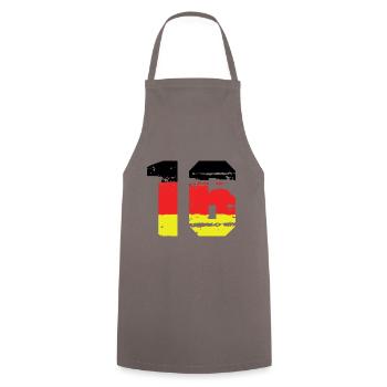 16 Number Germany Jersey - Cooking Apron - grey - Front - AI Model Male 185 dark (185cm)