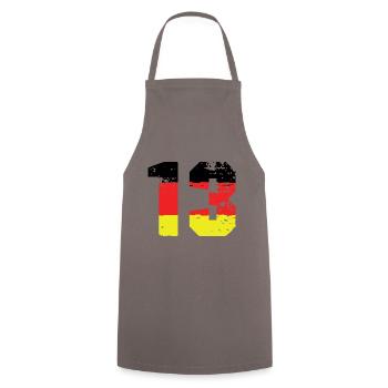 13 Numéro Allemagne Jersey - Tablier de cuisine - gris - Devant - AI Model Male 185 dark (185cm)