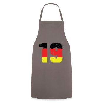 19 Numéro Allemagne Jersey - Tablier de cuisine - gris - Devant - AI Model Male 185 dark (185cm)