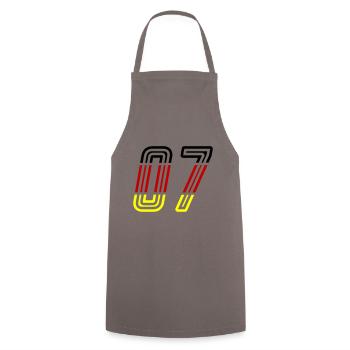 7 Zahl symbol Germany - Kochschürze - Grau - Vorne - AI Model Male 185 dark (185cm)