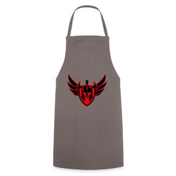 Spartan Warrior Helmet - Cooking Apron - grey - Front - AI Model Male 185 dark (185cm)