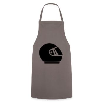 Racer helm racing - Cooking Apron - grey - Front - AI Model Male 185 dark (185cm)