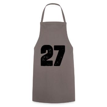 Maillot à 27 chiffres - Tablier de cuisine - gris - Devant - AI Model Male 185 dark (185cm)