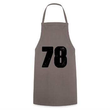 78 Number jersey - Cooking Apron - grey - Front - AI Model Male 185 dark (185cm)