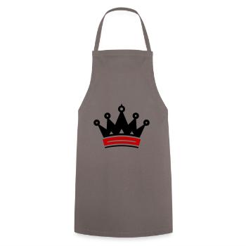 Crown Symbol - Cooking Apron - grey - Front - AI Model Male 185 dark (185cm)
