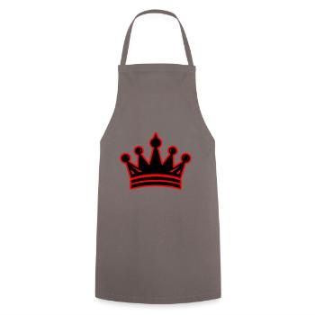 Symbole du roi de la couronne - Tablier de cuisine - gris - Devant - AI Model Male 185 dark (185cm)