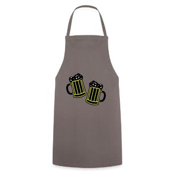 Beer Symbol Booze - Cooking Apron - grey - Front - AI Model Male 185 dark (185cm)