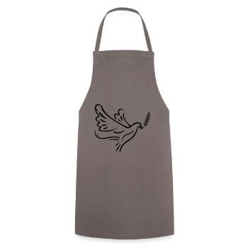 Dove symbol - Cooking Apron - grey - Front - AI Model Male 185 dark (185cm)
