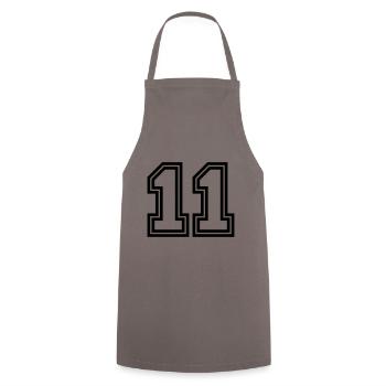 11 Symbole numérique - Tablier de cuisine - gris - Devant - AI Model Male 185 dark (185cm)