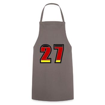 27 Number Germany Jersey - Cooking Apron - grey - Front - AI Model Male 185 dark (185cm)