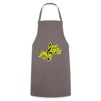 Musical Notes Symbol Music - Cooking Apron - grey - Front - AI Model Male 185 dark (185cm)