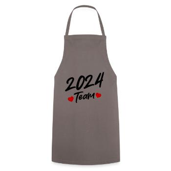 2024 Team Heart - Cooking Apron - grey - Front - AI Model Male 185 dark (185cm)