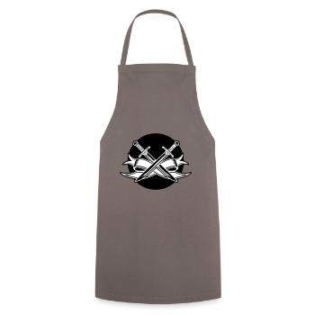 Symbole de l’épée - Tablier de cuisine - gris - Devant - AI Model Male 185 dark (185cm)